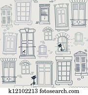 windows, seamless pattern windows, seamless pattern