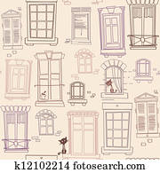 windows, seamless pattern windows, seamless pattern