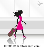 woman at airport