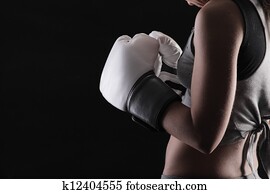 Woman boxing Woman boxing