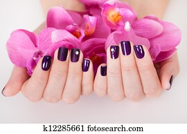 Woman with beautifully manicured nails Woman with beautifully manicured nails