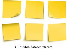 yellow post it notes