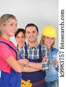 Young adults on business training