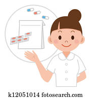 Young nurse and medicine Young nurse and medicine