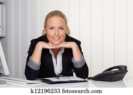 young successful woman in an office