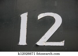 Zahl, 12 Stock Bild | k5613123 | Fotosearch