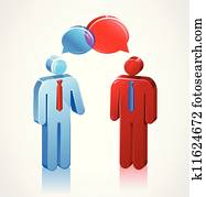 ügy, beszélgetés, bot, ikonok