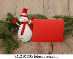 בודד, איש שלג, עשה, של, מקומט, נייר