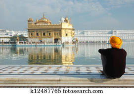 בתוך, אמריצאר, זהוב, temple,, הודו