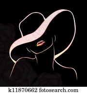 דוגמה, של, אישה