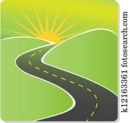 דרך, ל, שמש, וקטור, אחסן