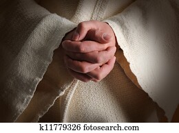 ה, ידיים, של, ישו