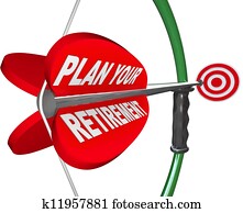 התכנן, שלך, פנסיה, כרע, חץ, כוון, כספי, חיסכונות