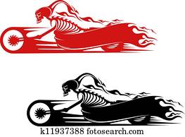 מות, מפלצת, ב, אופנוע