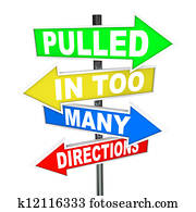 משוך, ב, יותר מדי, כיוונים, סימנים, מדגיש, חרדה