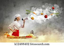 נקבה אסייתי, בשל, להחזיק, מגפון