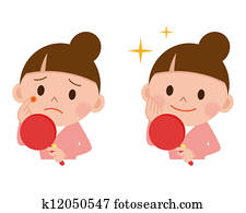 עור, חזזית, דוגמה