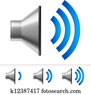 קבע, של, רמקול, איקונים