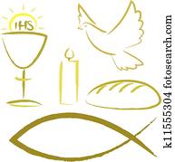 קדוש, היתיחדות, -, סמלים דתיים