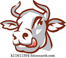 ראש של, לבן, פרה