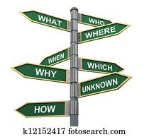 שאלות, מילים, תמרור