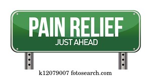 תנועה של דרך, חתום, עם, a, הקלה של כאב, מושג