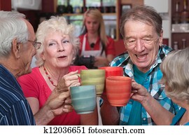 グループ, の, ４, 先輩, 祝う