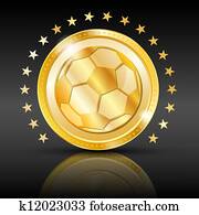 金, フットボール, coin., スポーツ, バックグラウンド。