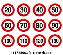 제한 속도 표시, 세트