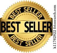 최선, 판매인, 황금, 상표, 벡터, il