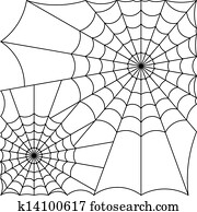 蜘蛛の巣 クモの巣 ベクトル 白 背景 イラスト クリップアート K Fotosearch