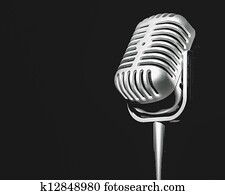 1950 style illustration of a retro ribbon microphone 1950 style illustration of a retro ribbon microphone