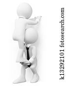 3, vit, folk., teamwork