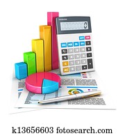 3d accounting concept