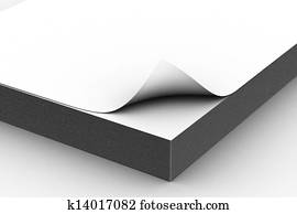 3d blank sheet of paper