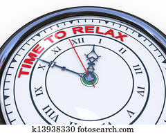 3d clock - time to relax 3d clock - time to relax