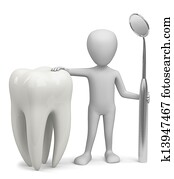 3D man - the dentist. 3D man - the dentist.