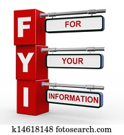 3d modern signboard of fyi 3d modern signboard of fyi