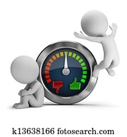 3d, neliels, cilvēki, -, skumjas, un, laime