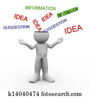 3d open mind person 3d open mind person