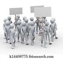 3d people protest strike 3d people protest strike