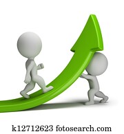 3d, pequeno, pessoas, -, cooperação