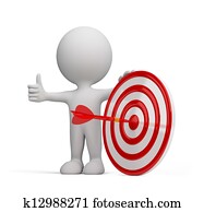 3d, person, -, erfolg, ziel