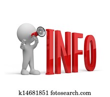 3D person gives information 3D person gives information