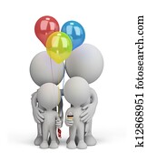 3d person - happy family 3d person - happy family