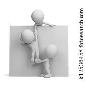 3d, pessoa, -, ajuda, para, a, amigo