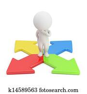 3d, piccolo, persone, -, scelta, di, direzione