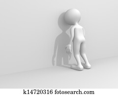 3d sad person - 3d render 3d sad person - 3d render