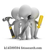 3d small people - excellent repairers 3d small people - excellent repairers