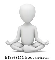 3d small people - meditation.